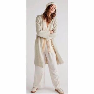 NWT Free People Finely Maxi Cardi in Ivory - Small